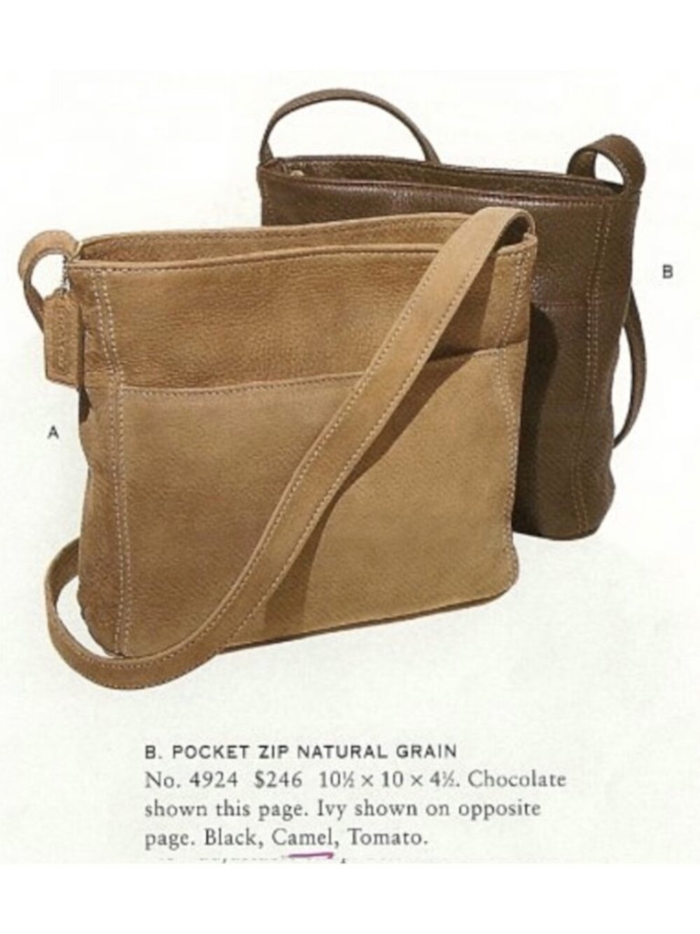 Coach Vintage - Sonoma Pocket Zip Natural Grain Bag 4924 -Marigold - Costa Rica - Picture 10 of 14
